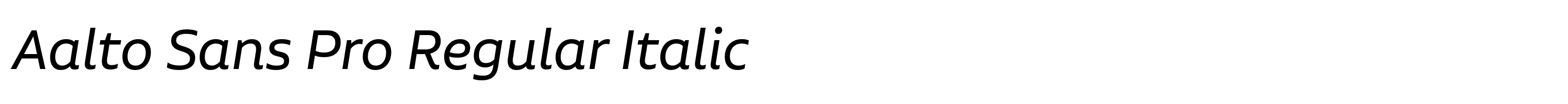 Aalto Sans Pro Regular Italic